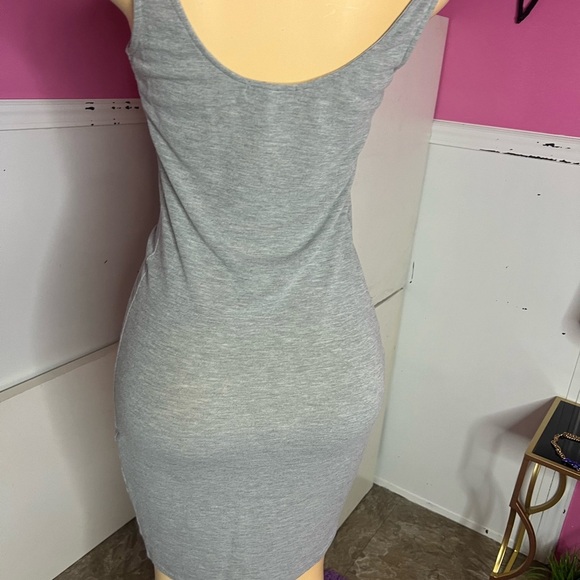 Gray Sleeveless Button-Down Dress - Picture 3 of 5